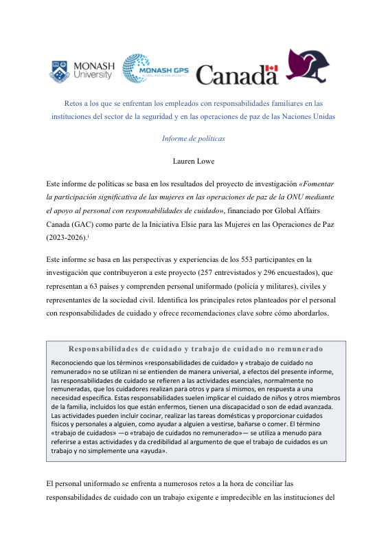 Desafíos del personal — Español